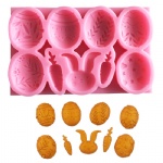 Fondant Easter Egg Rabbit Carrot Silicone Mould